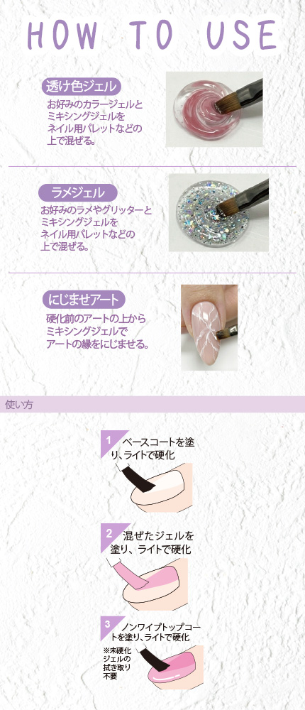 ミキシングジェル 使い方